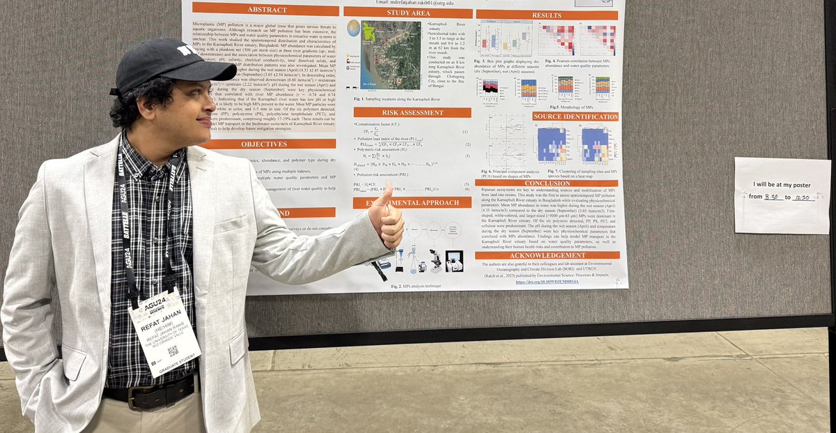 If you're also attending AGU 2024 and share an interest in marine pollution, sustainable solutions, or environmental data science, I’d love to connect! Let’s work together to address the challenges and opportunities in this field.
#AGU24 #Microplastics #MarineDebris #Environment