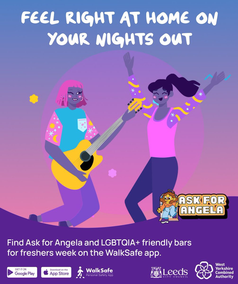 🪩Strickly 2night😀who’s going 2 win?🪩

If u are out later dance the #LeedsNightLife away &amp; if something does not feel right, trust your instincts👍🏽

🎶#BeSafeBeSound🎶

#AskForAngela venues pop up on the free #WalkSafe app💜

◼️#NightSafeLeeds◼️
platform
orlo.uk/DrWvz
