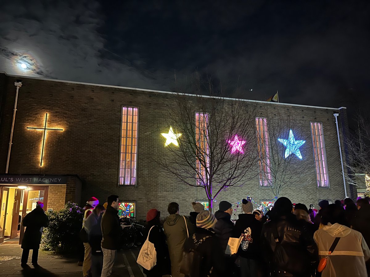 Before and after our great light up at our Carols in the Churchyard. Carbon neutral festivities!