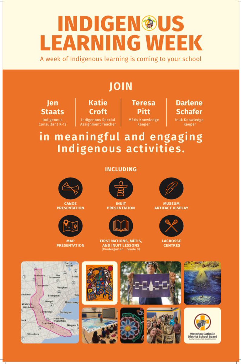 MissKCroft's tweet photo. An Indigenous week of learning will be coming to @WaterlooCDSB schools in the new year! 

This amazing week will include ample amount of opportunities for students to be active participants in Indigenous learning, hands-on activities, and reconciliation practices!

We can’t wait! https://t.co/O5GGtBXiO8