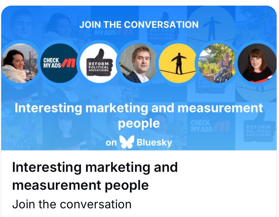 If you work in marketing, commerce or measurement and want to be added to one of the fastest growing BlueSky starter packs for these areas let me know and I’ll add you in. 👇

go.bsky.app/KGUe8Lj