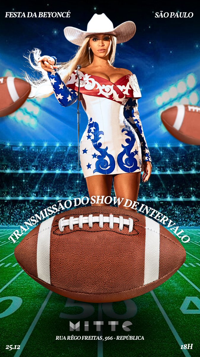 festadabeyonce's tweet photo. FESTA DA BEYONCÉ × EDIÇÃO EXTRA

25.12
18H
MITTE BAR
SÃO PAULO

~ TRANSMISSÃO DO SHOW DE INTERVALO
~ DJs
~ DRINKS
~ COMIDINHAS
e muito mais!

#beyonce #beyhive #nfl #halftime #beyfans #festadabeyonce #netflix #cowboycarter https://t.co/s8VBpk5Fag