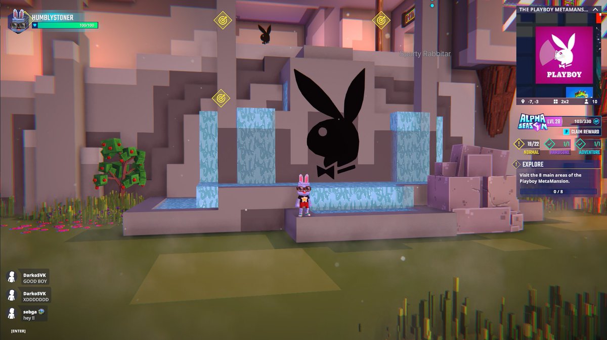 Chillin' by the <a href="/Playboy/">Playboy</a>'s bunny fountain in Metamansion in <a href="/TheSandboxGame/">The Sandbox</a>. Living the luxe life—virtually! 🐰💎 register-landings.sandbox.game/alphaseason4-s… #TheSandbox #AlphaSeason4 #AS4SocialChallenge