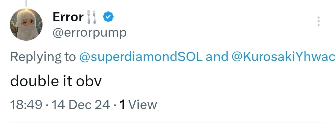 superdiamondSOL's tweet image. Cool, I figured the giveaway would've been over after the first winner.
I love this crypto community!
Sweet, let's double it to $200 in Solana.
Same rules apply.
The winner can claim it or double it.