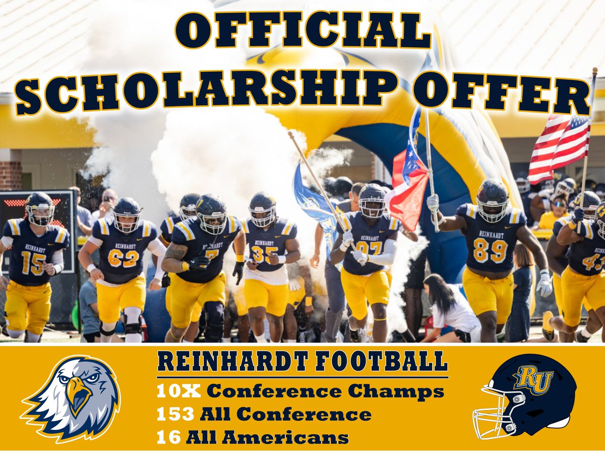 LJ Mann (@ljmann15_) on Twitter photo Extremely blessed to receive my first offer from Reinhardt University!! Thank you to <a href="/CoachLuMorris/">Coach Luis Morris</a> and the rest of the Reinhardt coaches for this amazing opportunity!!❤️🔥 <a href="/ReinhardtFB/">Reinhardt Football</a>
<a href="/HamptonFBall/">Hampton Football</a> <a href="/FabianWhylly/">Coach Fabian Whylly Ed.S</a> Extremely blessed to receive my first offer from Reinhardt University!! Thank you to <a href="/CoachLuMorris/">Coach Luis Morris</a> and the rest of the Reinhardt coaches for this amazing opportunity!!❤️🔥 <a href="/ReinhardtFB/">Reinhardt Football</a>
<a href="/HamptonFBall/">Hampton Football</a> <a href="/FabianWhylly/">Coach Fabian Whylly Ed.S</a>