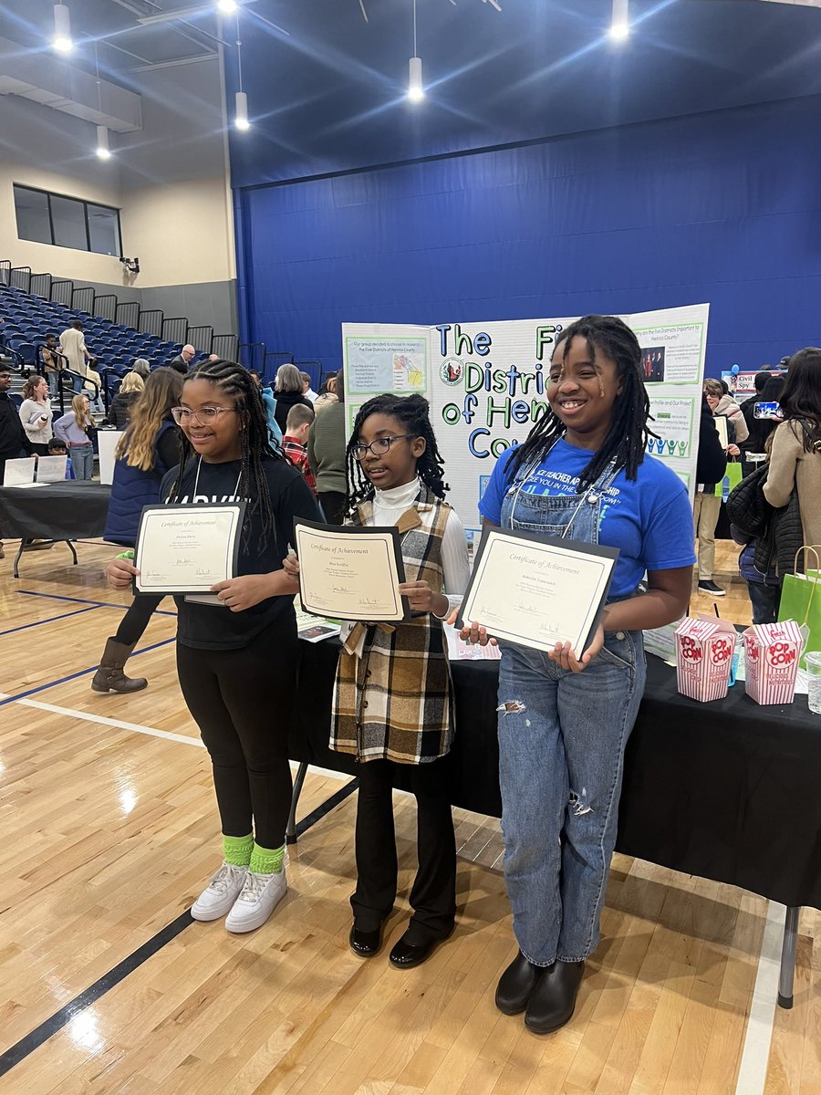 So proud of these girls for rocking the Henrico History Project and earning 3rd place!

<a href="/HarvieElem/">Harvie Elementary School</a> 
<a href="/HenricoHistory/">HenricoHistory</a>