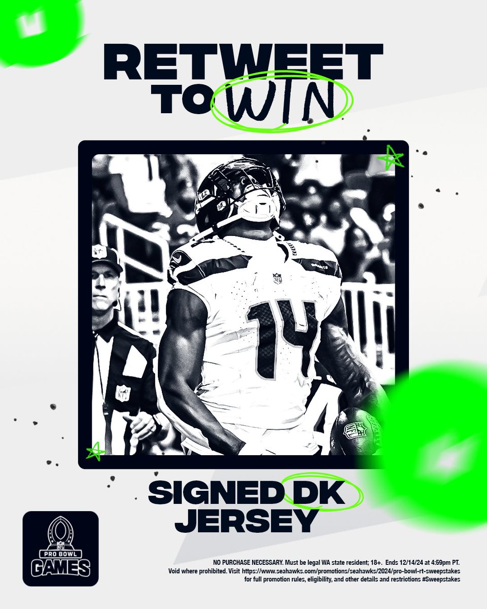 Seattle Seahawks (@seahawks) on Twitter photo 🚨 DK GIVEAWAY 🚨
RT to win a <a href="/dkm14/">DeKaylin Metcalf</a> signed jersey and #ProBowlVote
#Sweepstakes | shwks.com/ya587tu6 🚨 DK GIVEAWAY 🚨
RT to win a <a href="/dkm14/">DeKaylin Metcalf</a> signed jersey and #ProBowlVote
#Sweepstakes | shwks.com/ya587tu6