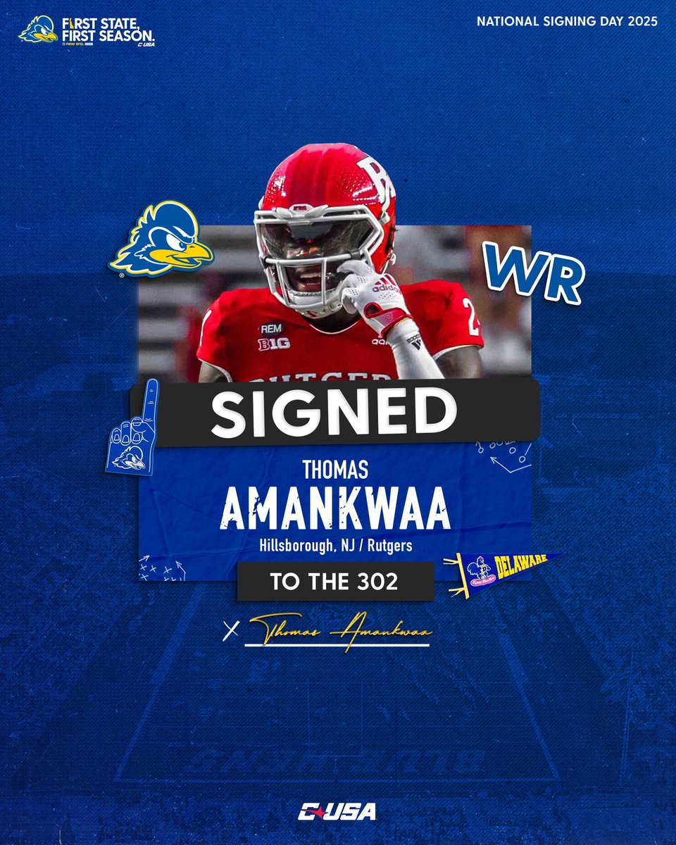 Delaware Football (@delaware_fb) on Twitter photo Excited to add another big skill set to the WR room. Welcome to the 302, Thomas! โ๏ธย
<a href="/tommy_amankwaa/">Thomas Amankwaa โ</a> | Level Up Excited to add another big skill set to the WR room. Welcome to the 302, Thomas! โ๏ธย
<a href="/tommy_amankwaa/">Thomas Amankwaa โ</a> | Level Up