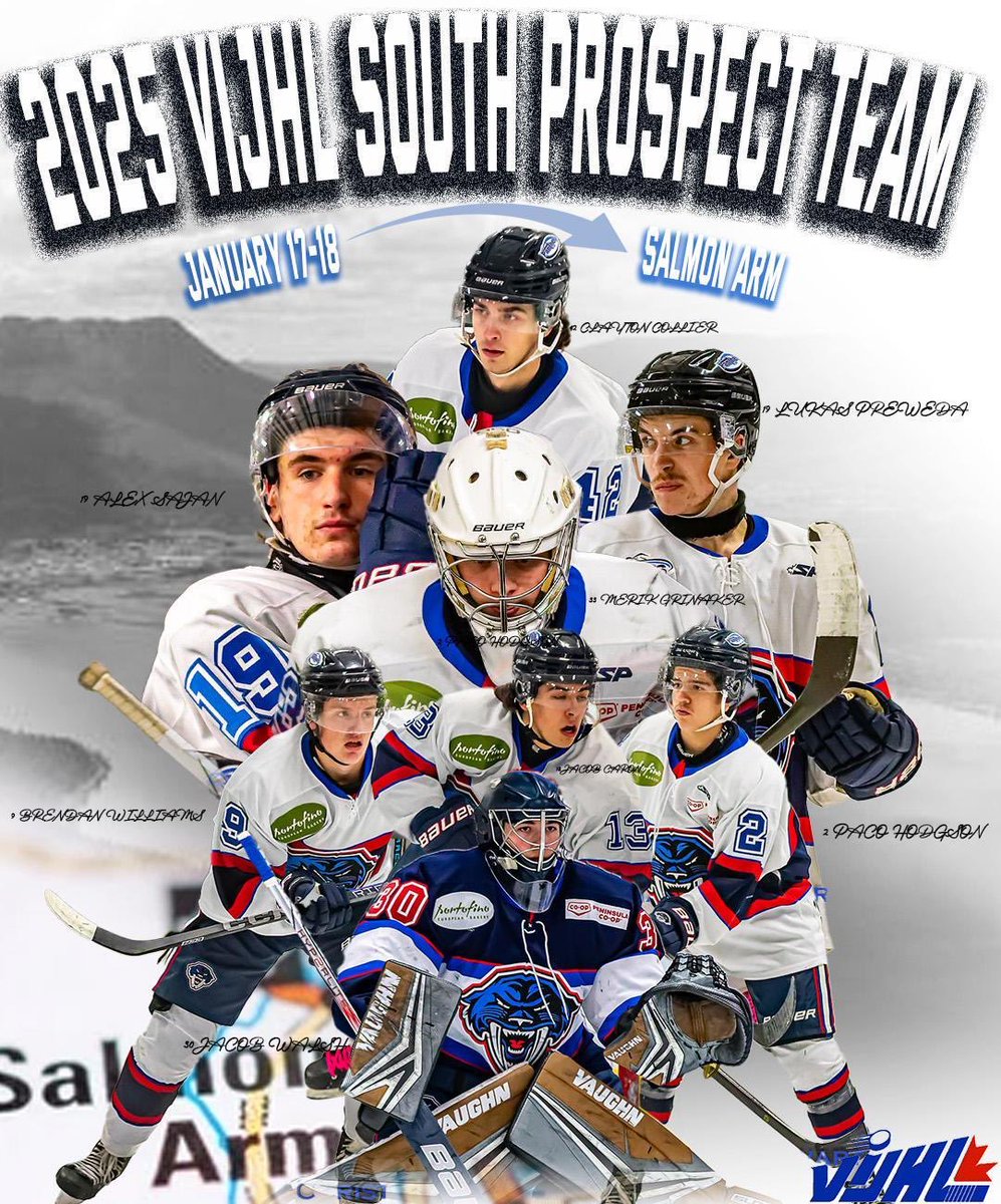 Congrats to 8 of our Panthers players who got selected to the 2025 VIJHL South Prospect Team on January 17-18 in Salmon Arm!