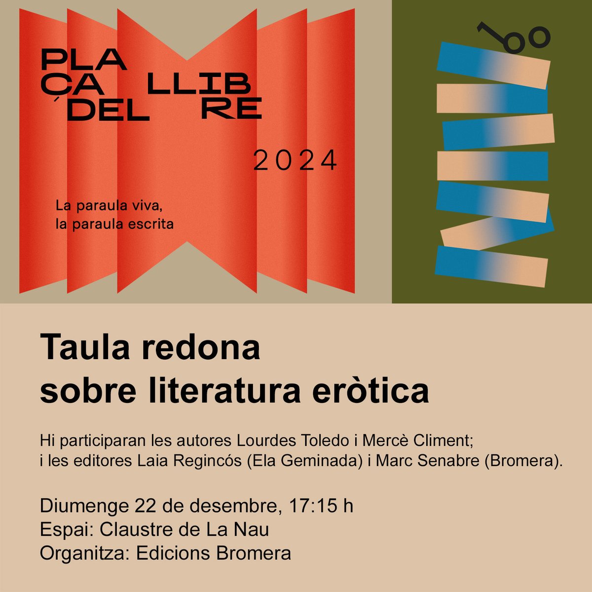 📚🗓️Després de setmanes de reorganització i esforç conjunt, torna La Plaça del Llibre a València! Vos presentem les noves dates en les quals podreu trobar als nostres autors i autores. 

Vos hi esperem!