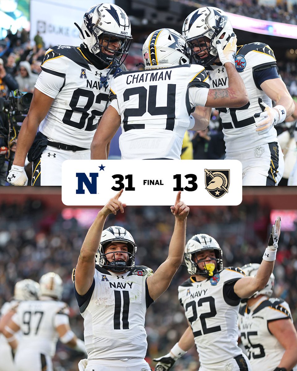 NAVY TAKES THE GAME IN THE 125TH MATCHUP AGAINST ARMY‼️