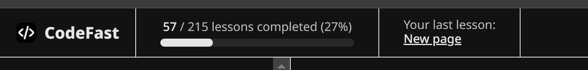soloo's tweet image. 27% on  @marc_louvion  #CodeFast Course, Still Long way to go🤠