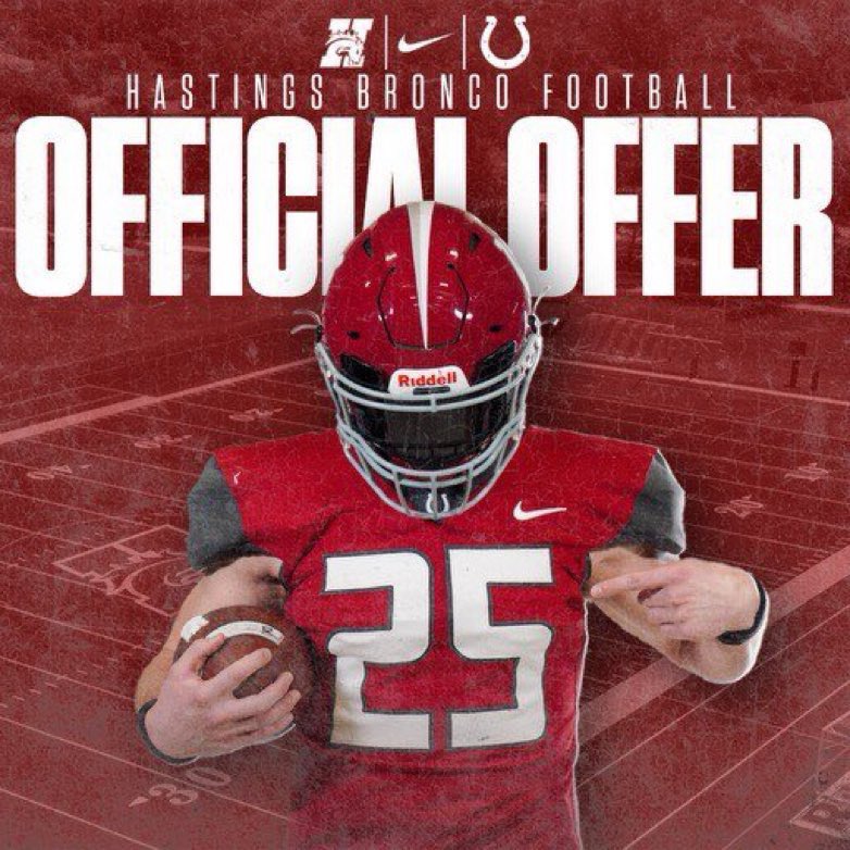 After a great visit i am blessed to have received my first offer from Hastings College
<a href="/CreightonReed/">Creighton Reed</a> <a href="/HCBroncoFB/">Hastings College Football</a> @GishFootball <a href="/Coach_Reed4/">Breckon Reed</a>
