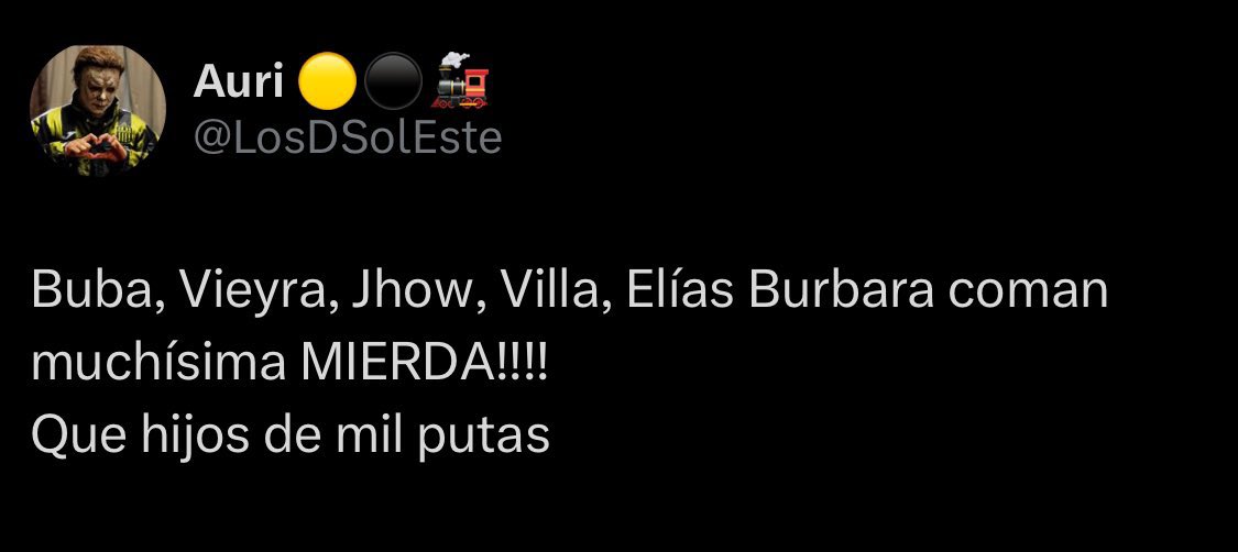 BUBA, VIEYRA, JHOW, JHOW, ELIAS BURBARA COMAN MUCHÍSIMA MIERDA!!!
QUE HIJOS DE MIL PUTAS 🗣️🗣️🗣️
