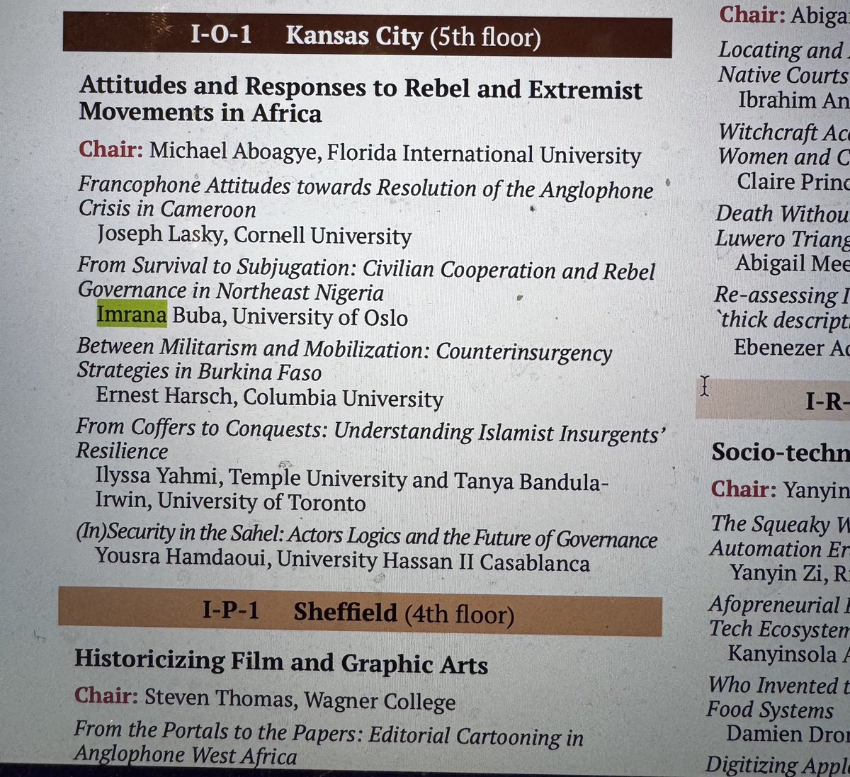 Imrana Alhaji Buba (@bubaimrana) on Twitter photo Had an incredible time at #ASA2024 in Chicago, engaging in panel discussions and networking! It was inspiring to connect with esteemed African Studies scholars I admire and meet brilliant young Nigerian researchers from both U.S. and Africa-based institutions.
<a href="/ASANewsOnline/">African Studies Association</a> Had an incredible time at #ASA2024 in Chicago, engaging in panel discussions and networking! It was inspiring to connect with esteemed African Studies scholars I admire and meet brilliant young Nigerian researchers from both U.S. and Africa-based institutions.
<a href="/ASANewsOnline/">African Studies Association</a>
