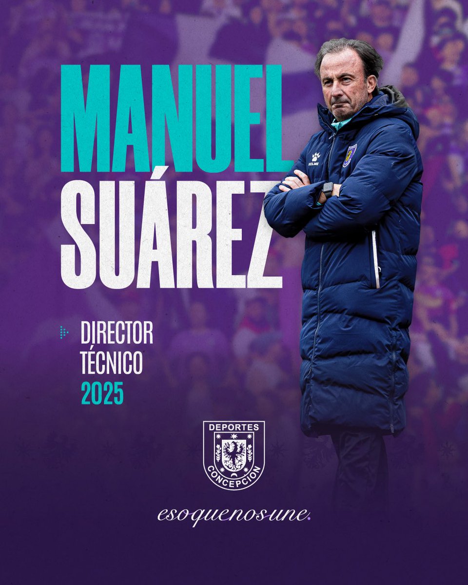 ¡Una nueva temporada rugiendo juntos! 🙌🏻 Manuel Suárez continuará en Deportes Concepción temporada 2025. 

🦁 El estratega de 52 años registró un 90% de rendimiento rugiendo con el Conce 2024, logrando jugar la final por el ascenso.

El cuerpo técnico Lila estará conformado por