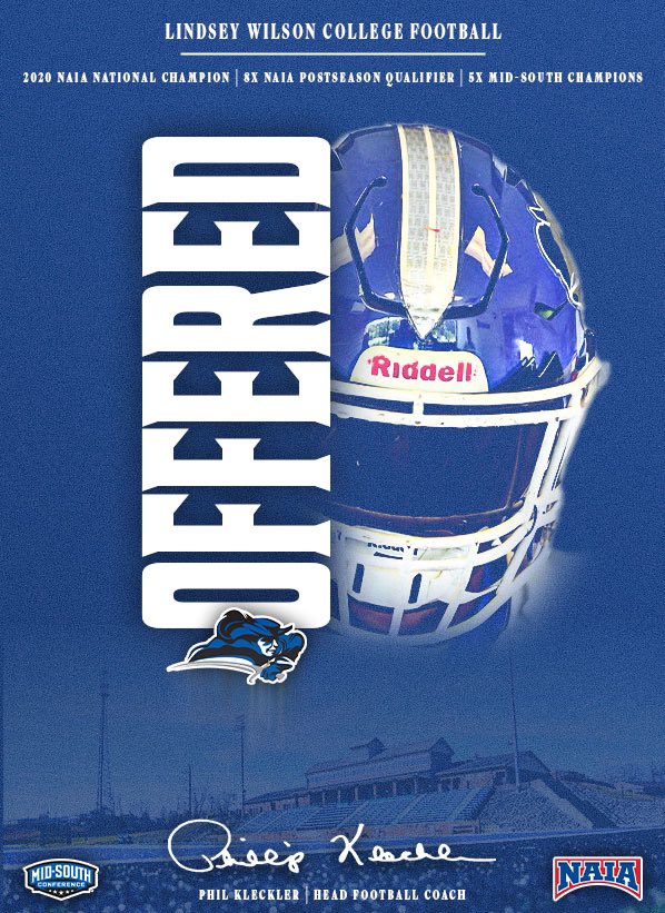 carlos_mason52's tweet photo. #AGTG. After a great conversation with @CoachAmbroseLWC I’m blessed to receive an offer from Lindsey Wilson College! @_CoachManning @CoachKleckler #1and0 https://t.co/NVvlvGKzix