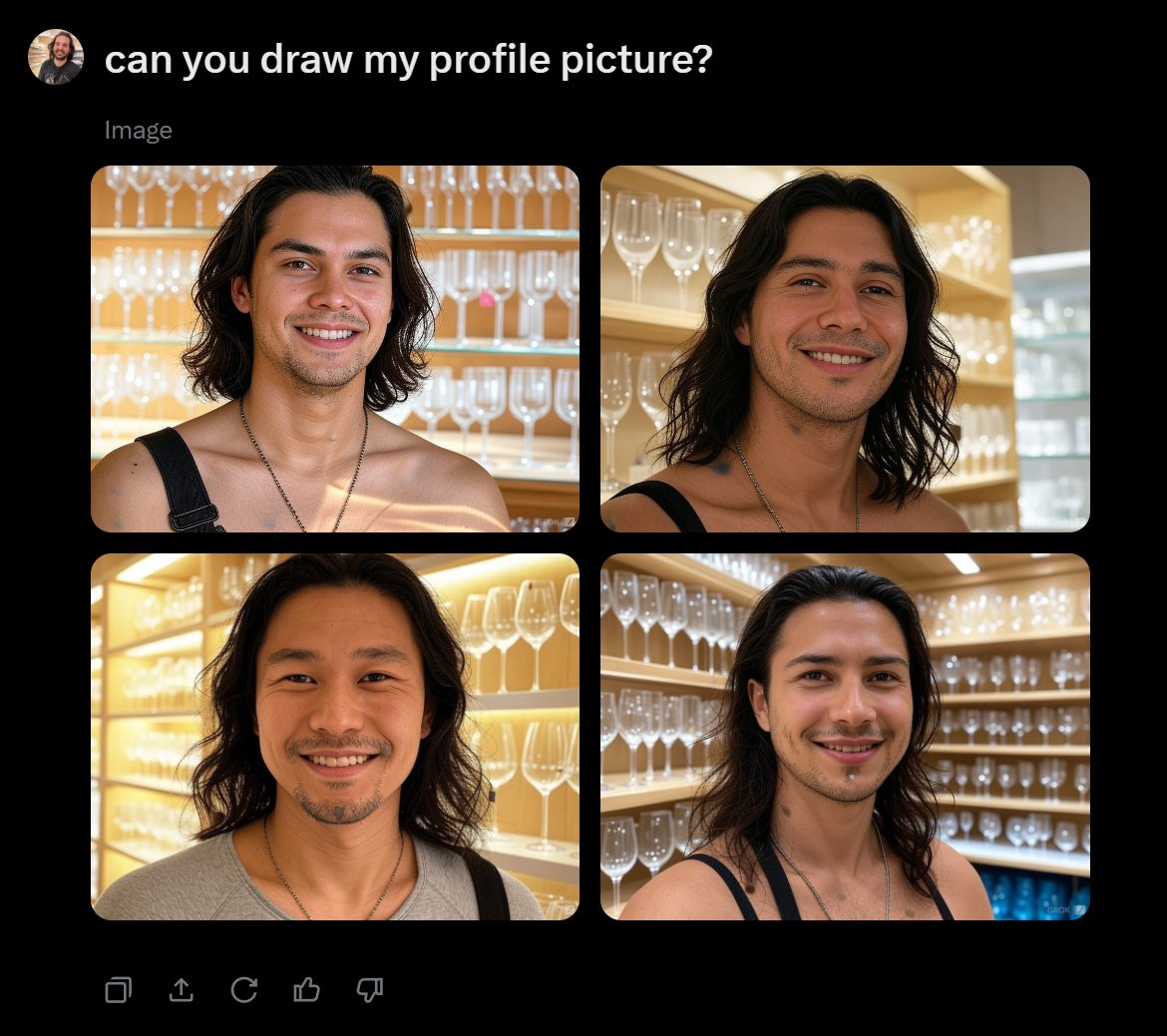 johngunerli's tweet photo. grok seems to have a very interesting interpretation of long-haired dudes https://t.co/Dhlo7XgUkX
