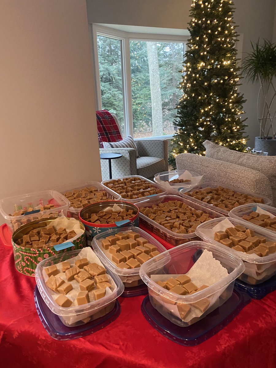 The tradition continues…..another great family fudge day!!!  Only 10 batches this year.  🤷‍♂️ <a href="/hughes_red/">Erica Hughes</a> <a href="/perge56/">George Hughes</a>
