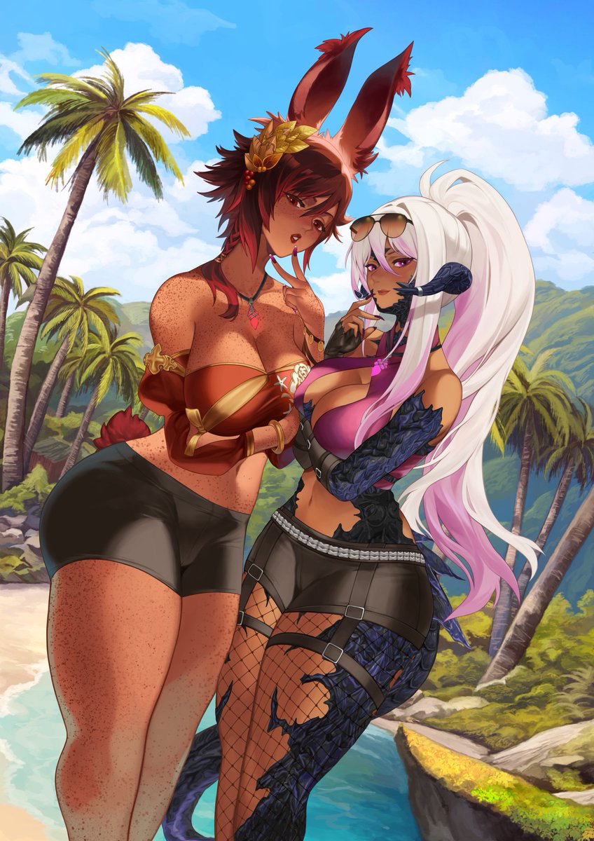 #FFXIV comm for <a href="/RegalVita/">Iris 🔞 🌙</a> &amp; <a href="/Naaltive/">Mira 🔞</a> 🥰Thank you so much!