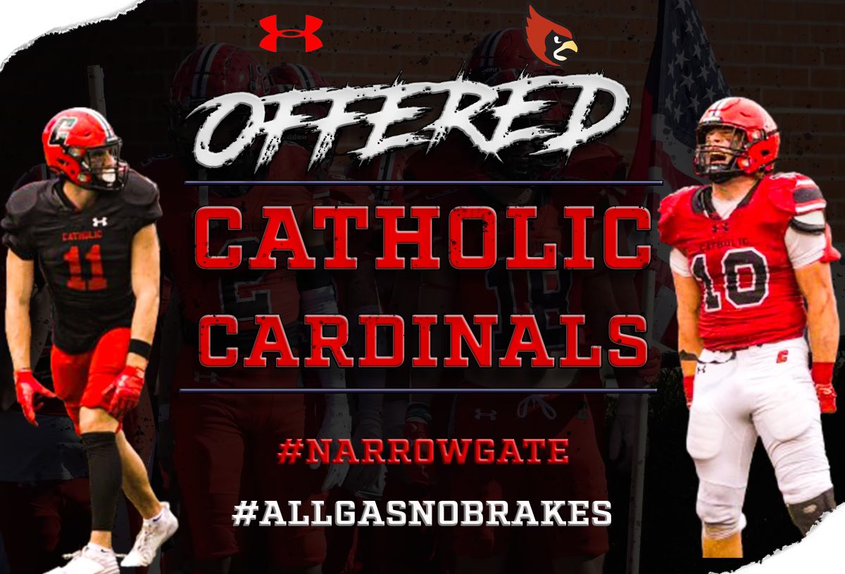 Super excited to say I’ve received an offer from Catholic university!!! <a href="/CoachMattyVogel/">Matt Vogel</a> <a href="/Coach_Beech42/">Brandon Beech🏈</a> <a href="/CoachJRut/">Jonathan Rutledge</a>