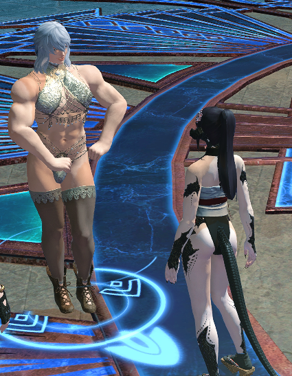 THREATENINGLY BUFF THEMIS?