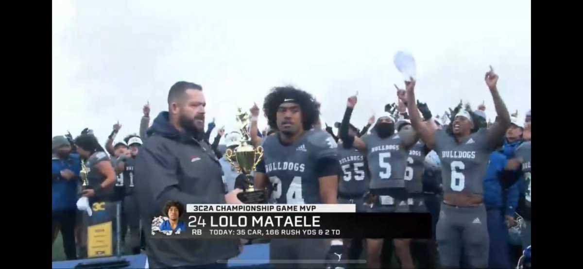 PHSTigersFB's tweet photo. What an accomplishment, but not surprised one bit because we all know who @lolomasi22 is and what he stands for! VERY well deserved. 

Congratulations to Lolo and the @CSM_Football staff on claiming the JC 🏈 State 🏆!

#WeArePatterson https://t.co/rmfmck23FR