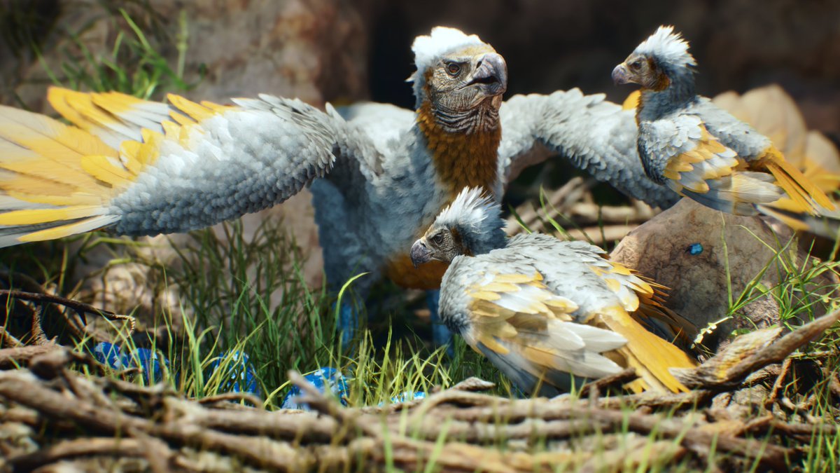 NemesisStarYT's tweet photo. Messing around with random screenshots, here's an Argy family in a nest.

#ARKPhotoMode #PlayARK #ARKSurvivalAscended #ASA https://t.co/Uoqt7m6xmQ