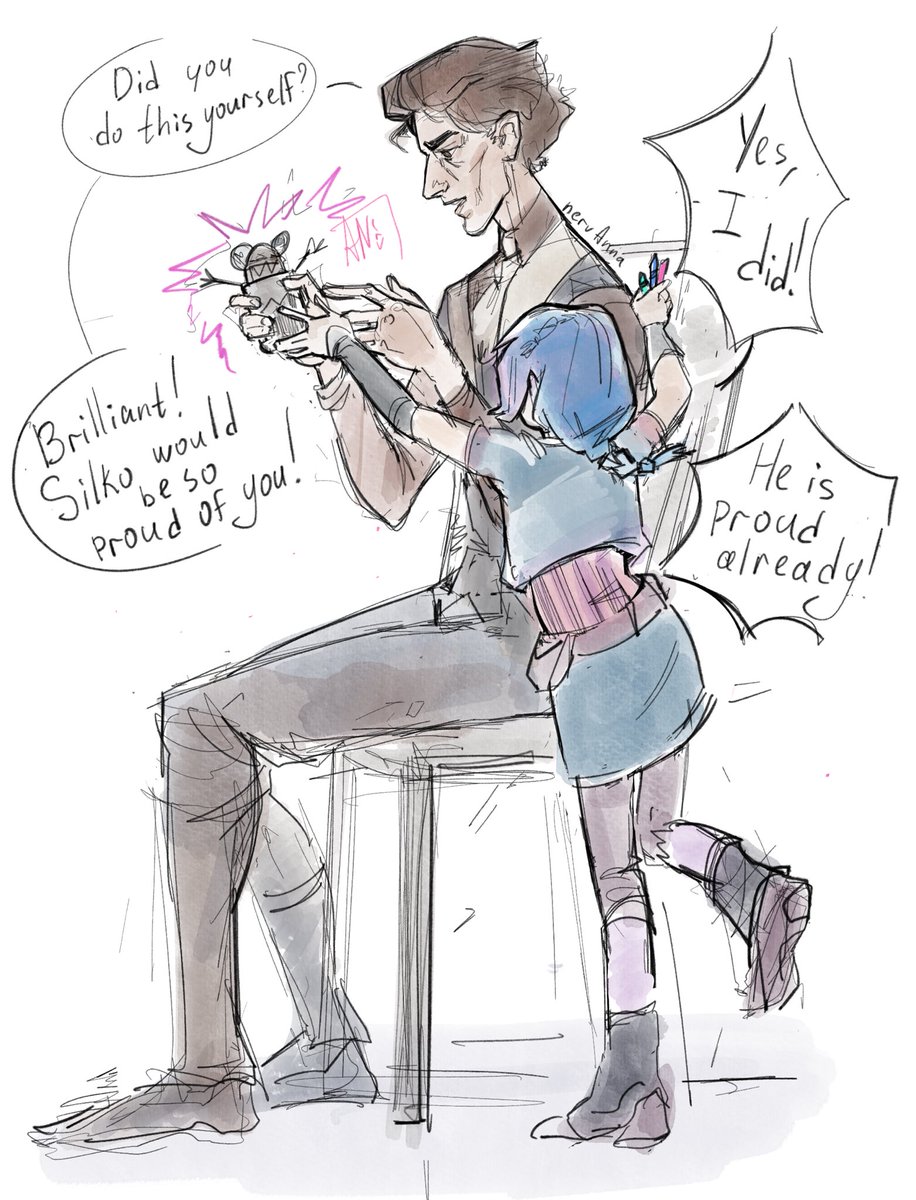 Hey guys what if “Victor as a protective big brother” au
#Arcane #Viktor #powder #Jinx #ArcaneAU