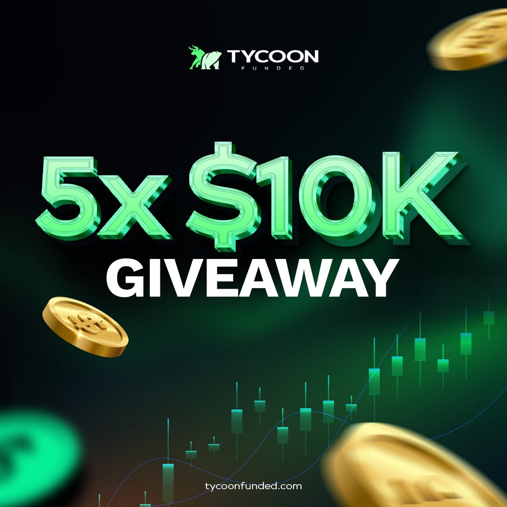 💐💐 GIVEAWAY ALERT 💐💐
5 X 10K$ CHALLENGE ACCOUNTS

✅ MUST FOLLOW:
<a href="/tycoonfunded/">Tycoon Funded</a> 
@sadeeqtrader

✅ ALSO FOLLOW
<a href="/Ib_Forex01/">IB-forex® 🦍</a>
<a href="/JABZ_FX/">JABZ🫆</a>
@JALO_FX
<a href="/0Furqan1/">Furqan</a>
✅ LIKE AND REPOST

✅ TAG 3 FRIENDS

✅ MUST JOIN DISCORD:
discord.gg/tycoonfunded

Winners in 72hrs