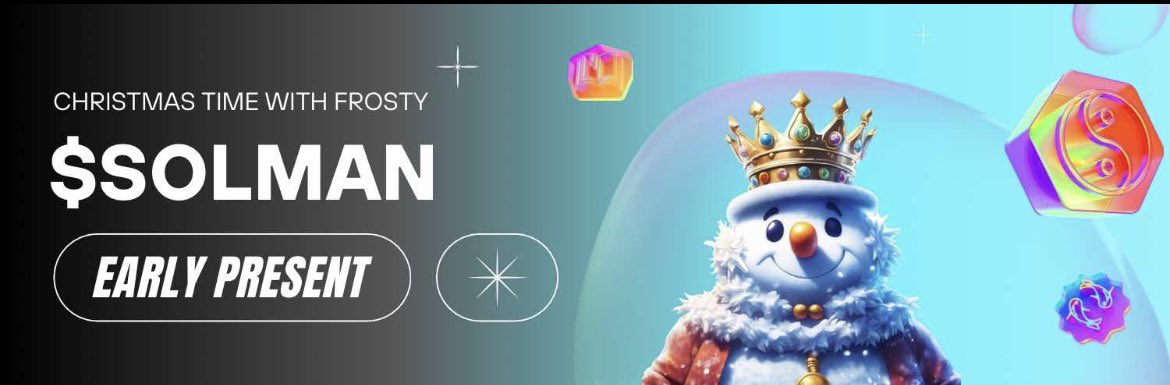 Frosty the $SOLMAN is officially launching on Decemeber 21st ☃️ 

To celebrate we are giving away 1 SOL and 100,000 $SOLMAN . To be the first to get your hands on the coin all you have to do:

-Follow <a href="/solmantoken/">Frosty the Solman</a> 
-RT post
-Share with your friends 

#memecoin #meme #crypto