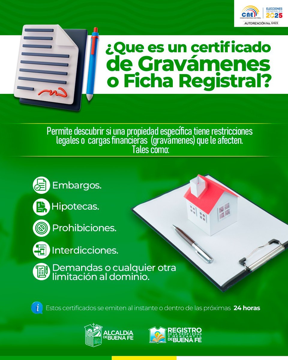 jorga36's tweet photo. 🟢🟡| ALCALDÍA DE BUENA FE.
📢ATENCIÓN 📢 
Certificado de Gravámenes o Ficha Registral.⤵️

#PorUnMejorBuenaFe
#AlcaldíaDeBuenaFe https://t.co/hbfpNJfiqc