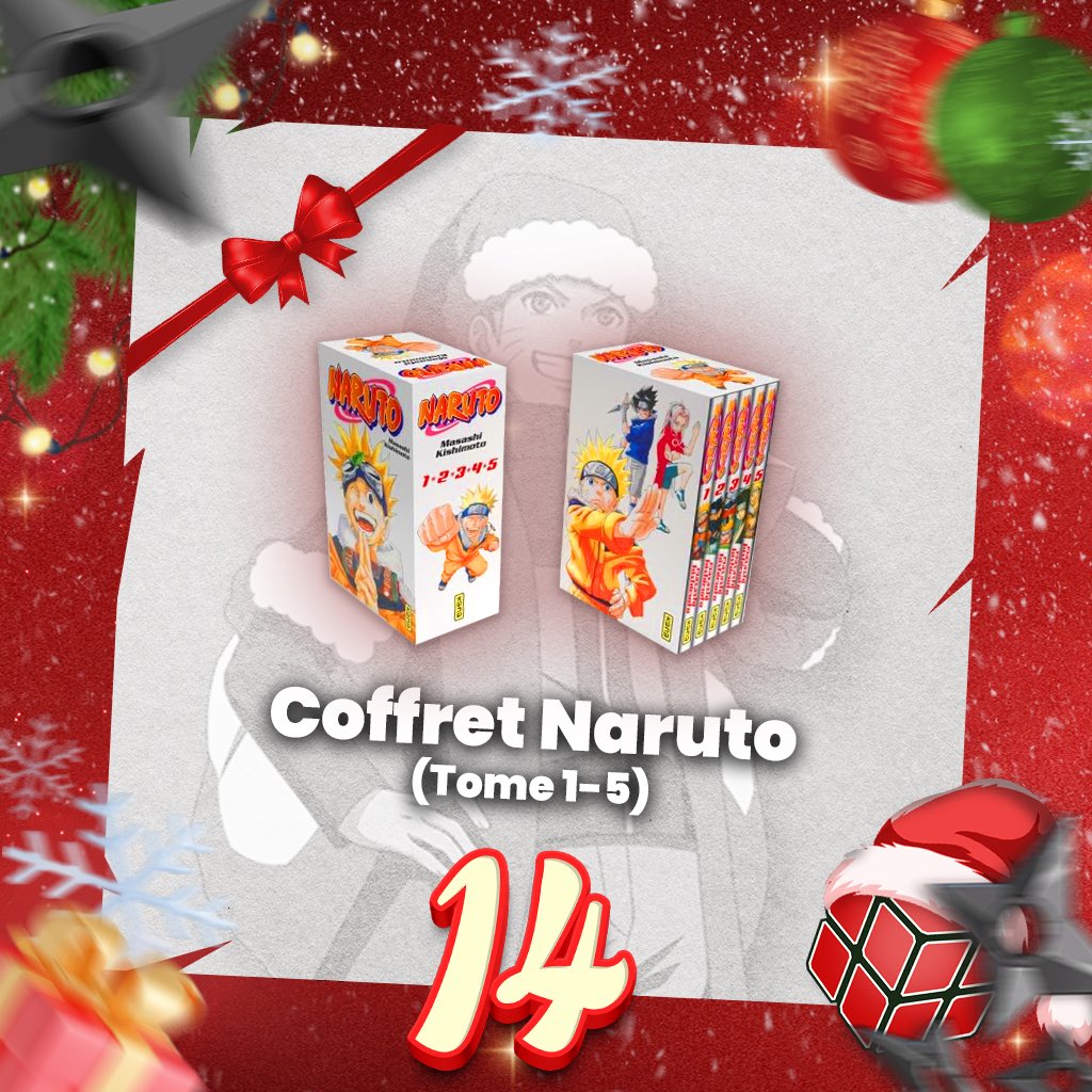SolveCommunity's tweet image. 🎉🎅 Quatorzième case de notre Calendrier de l’Avent Solve !🎅🎉  

Et si vous lisiez un peu..? Tentez de remporter les 5 premiers tomes de Naruto 

Pour participer :  
1️⃣ Suis notre compte : @SolveCommunity 
2️⃣ RT ce post  

📅 Tirage au sort demain soir à 20h avec la prochaine…