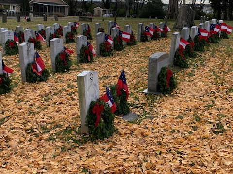SpringHillSCV's tweet image. Our camp participated in Wreaths Across America today at the Spring Hill Cemetery and laid wreaths for all the Veterans. We placed new 1st National Stars and Bars flags for the Confederates too.  #WreathsAcrossAmerica