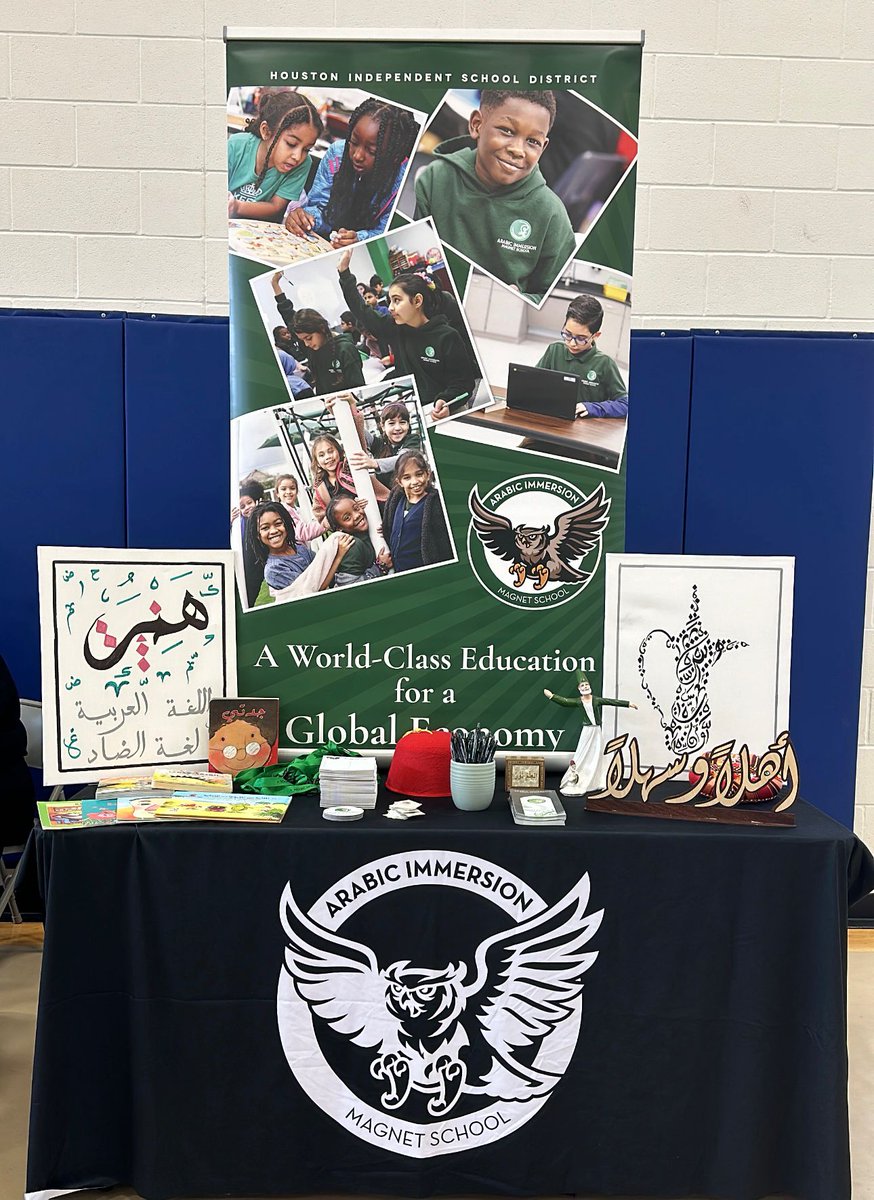 If you missed the magnet fair, you’re welcome to visit us any Thursday at 9:00 AM. Plus, we’ll be at Westside High School on January 11th. come see us there!
#learnarabic
<a href="/Mahassen_B/">Mahassen Ballouli</a> <a href="/Rolla_Elsaiary/">Rolla Elsaiary</a> <a href="/Ting_Liu7/">TingHsuan Liu</a> <a href="/Mr_Pacha/">Mr. Pacha</a> @HISDCentral @HISDChoice