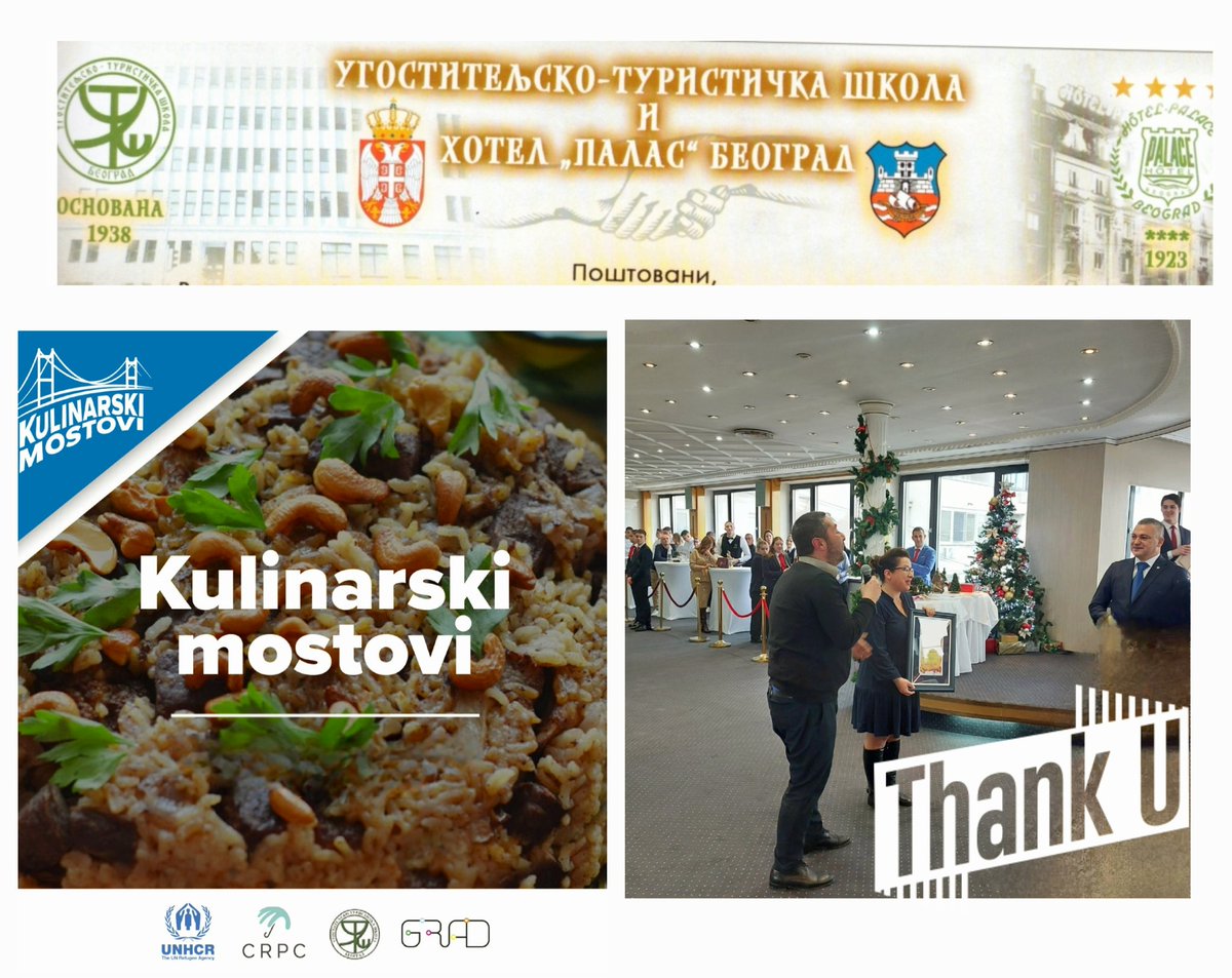 Another year of #momentsoftogetherness🌍 &amp; connection among communities.
Each 🥧 served was more than just taste - was a celebration of diverse stories, cultures, talents of #Refugees in 🇷🇸
Today #SchoolTourismHospitality thanked <a href="/UNHCRSerbia/">UNHCR Serbia</a> <a href="/CRPC/">Bill Brennan</a> for a great year of cooperation