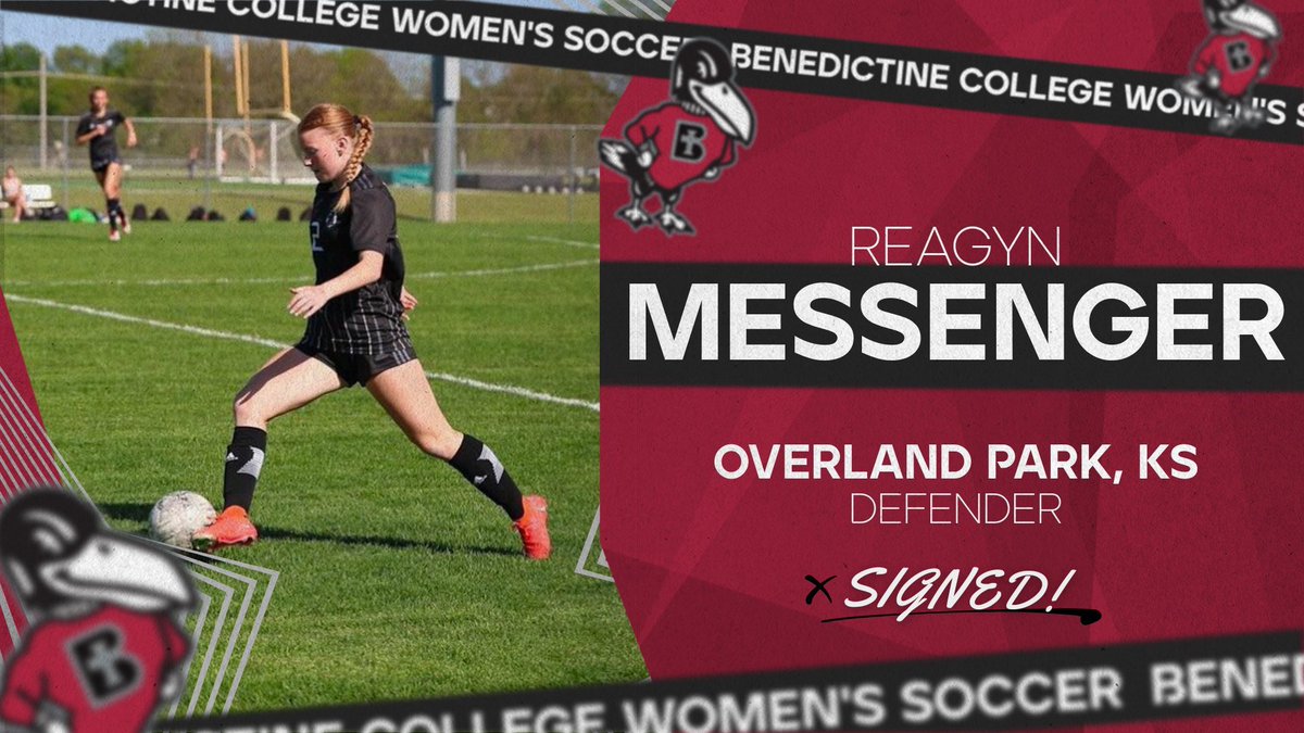 🆕✍🏻‼️

Please join us in welcoming transfer freshman, Reagyn Messenger to the team! Reagyn is an outside back from Overland Park, KS and comes to us from the University of Illinois-Springfield who will join our squad at semester!

Welcome to #RavenNation, Reagyn!

#EAT