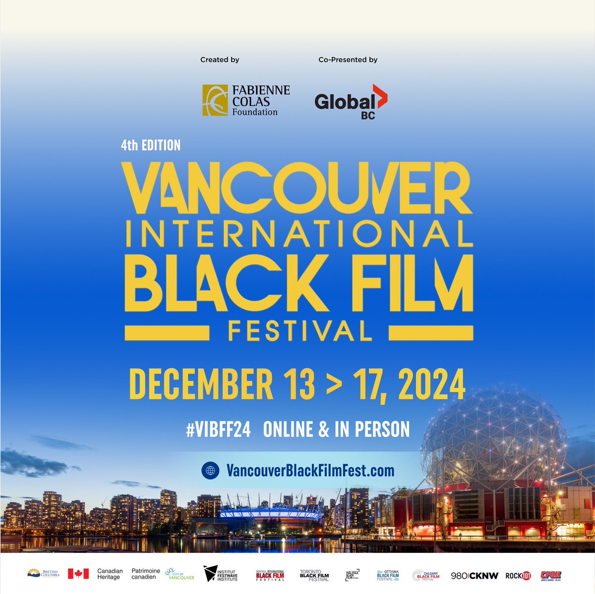 Today 1pm! BEING BLACK IN TORONTO, CALGARY AND VANCOUVER at Vancouver International Black Film Festival Sat Dec 14 at 1PM
Vancity Theatre, 1181 Seymour St at Vancouver International Black Film Festival running til Dec 17.
Details &amp; Tix:
vancouverblackfilmfest.com/event/being-bl…