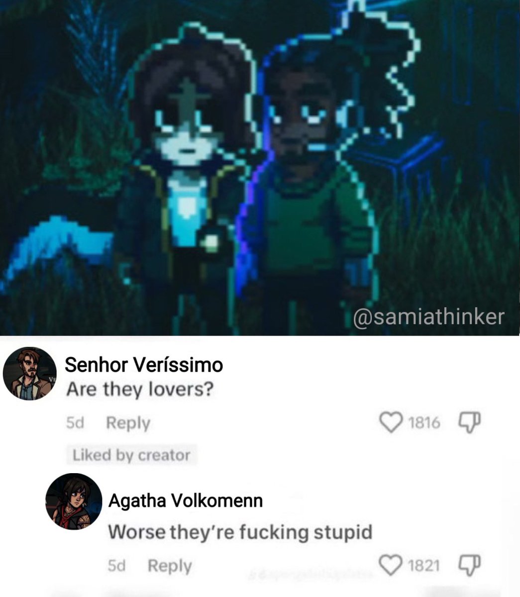 samiathinker's tweet image. namorados? não... algo entre flertar e não saber que tá flertando!! #enigmadomedo #samia