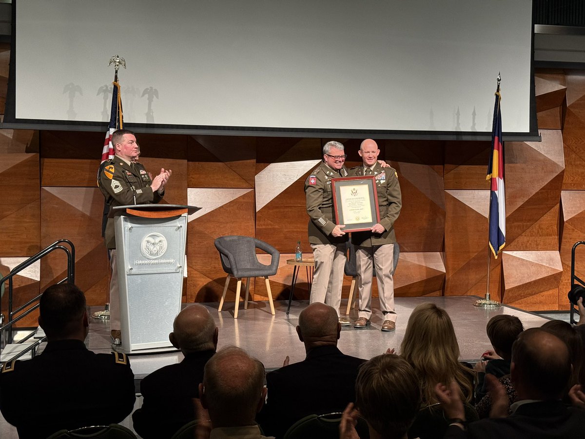 ColoradoStateAD's tweet image. It was a pleasure to attend the retirement ceremony for LTC Matt Tillman today. A CSU alum, leader of our Army ROTC Ram Battalion, and soon-to-be the Chief of Staff for the Office of the President, Matt is as #stalwart as they come. Can’t wait to work alongside you!

#ProudToBe