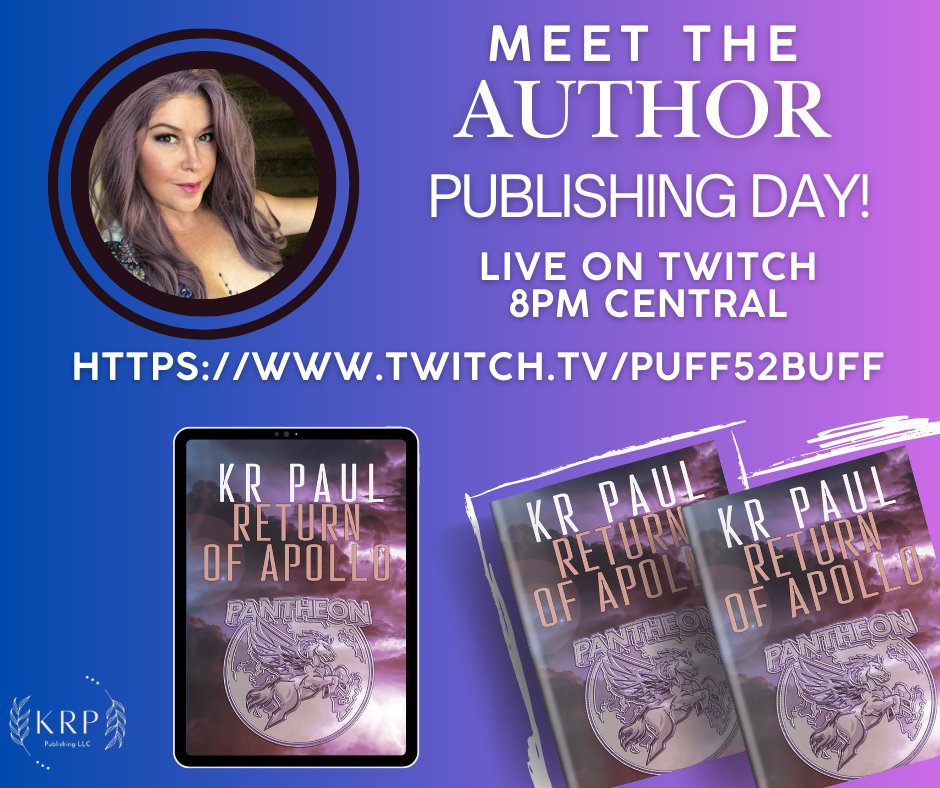 Monday night it's French 75s and the publishing day standard one (1) each Author Meet and Greet!
8C/9E, LIVE on Twitch
twitch.tv/puff52buff