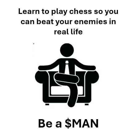 Thewisememe's tweet photo. @Cobratate Be a real $MAN and learn how to play chess...... https://t.co/p3XXR3PMJd