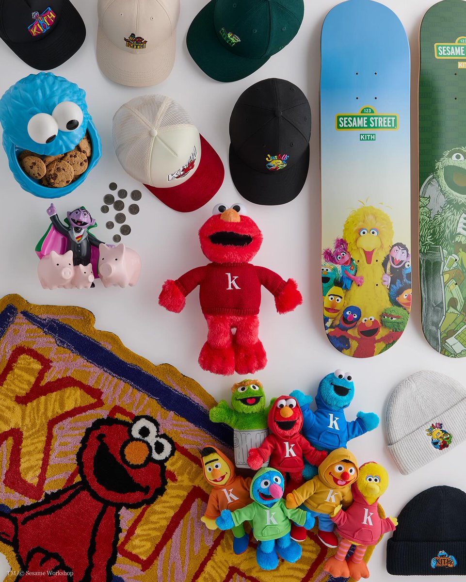 KITH 良い x Sesame Street Skateboard deck KITH x Sesame Street