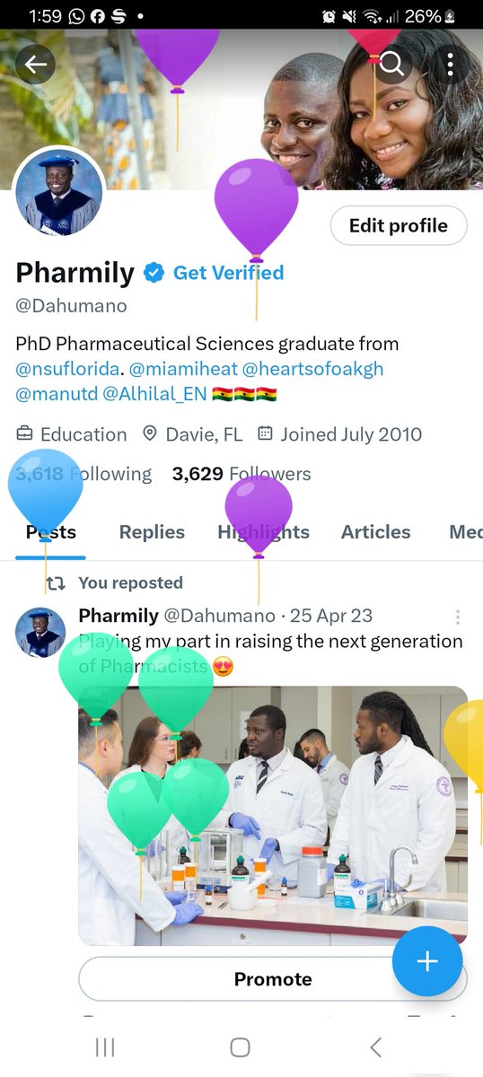 Dahumano's tweet photo. Got them balloons 🎈!! 27 years and strong https://t.co/aQkjOERCxA