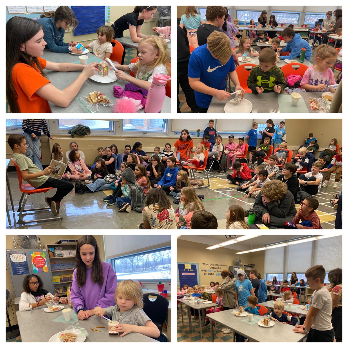 Another amazing day for Room 109! It was Bigs &amp; Littles Day for TJ and EMS. This time it was all about building gingerbread houses! Sweet fun was had by all 💚💛
