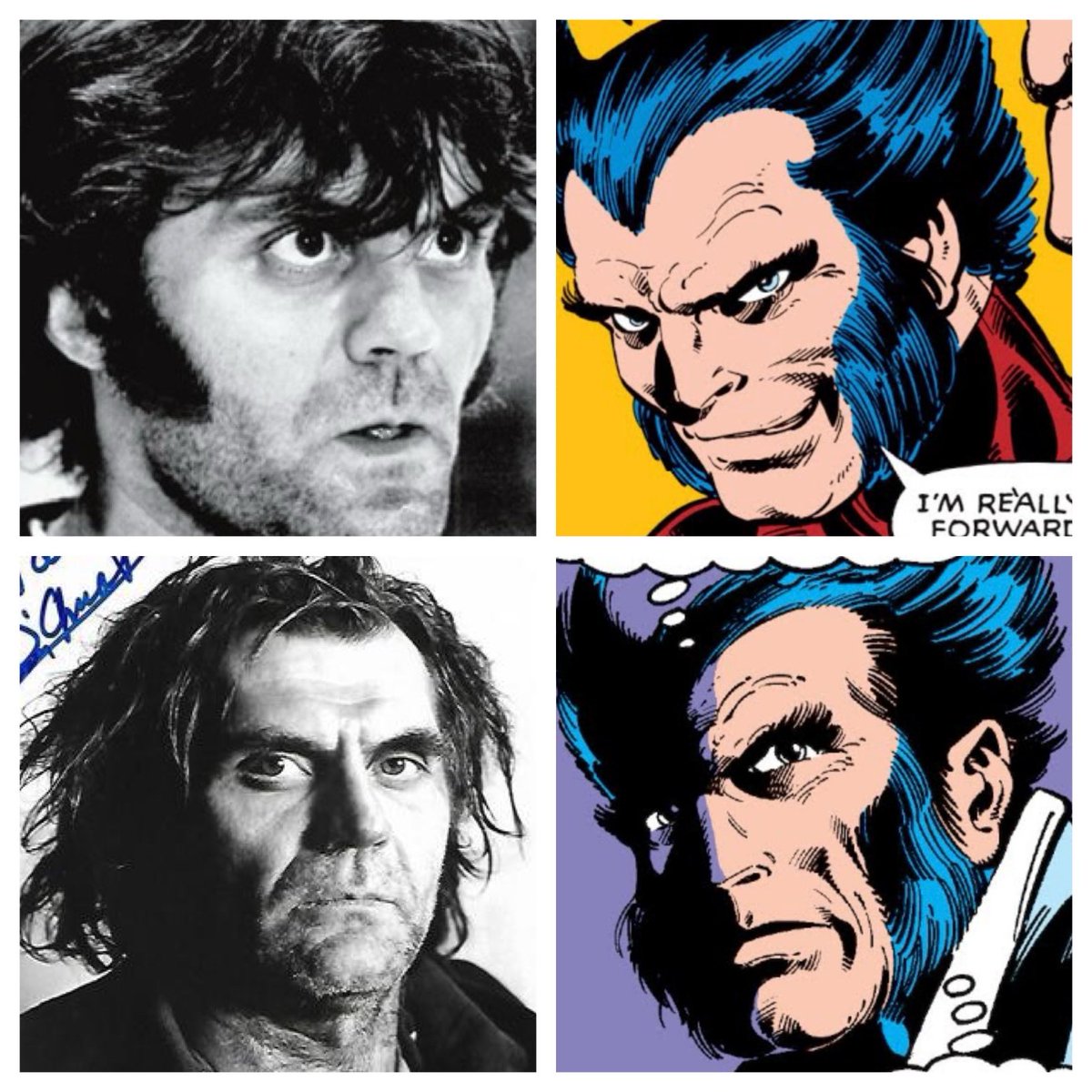 Did you know that John Byrne based Logan’s look on American actor Paul D’Amato, famous at the time for his role in Slap Shot? The resemblance is pretty great.
