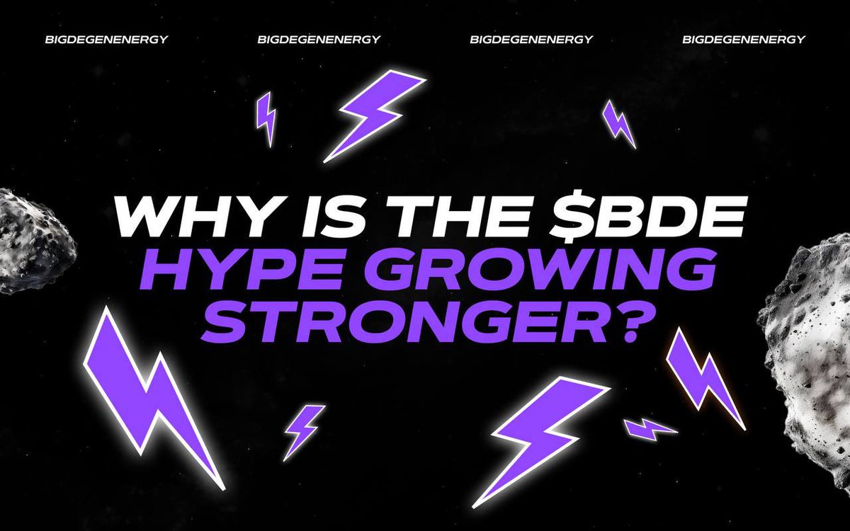 1️⃣ Community-driven power
Our community is unstoppable! Your belief, engagement, and collective energy are the driving forces behind $BDE’s success. Together, we’re redefining what’s possible.

2️⃣ Rising interest
Every day, new faces are discovering $BDE! From crypto newcomers to