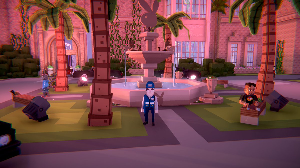 Montecrito_One's tweet photo. Chillin' by the fountain in Metamansion in @TheSandboxGame. Living the luxe life—virtually! 🐰💎
#TheSandbox #AlphaSeason4 #AS4SocialChallenge https://t.co/lRm1RRjnyb