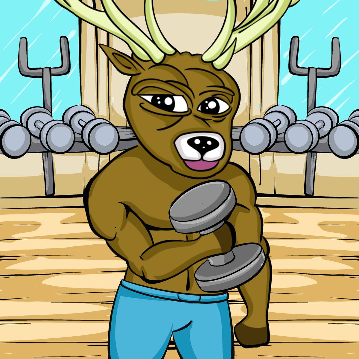 Saturday is gym day. Have you been putting in the work? We're in the trenches, come lift the market with Buc.

#bucthedeer #reps #legday