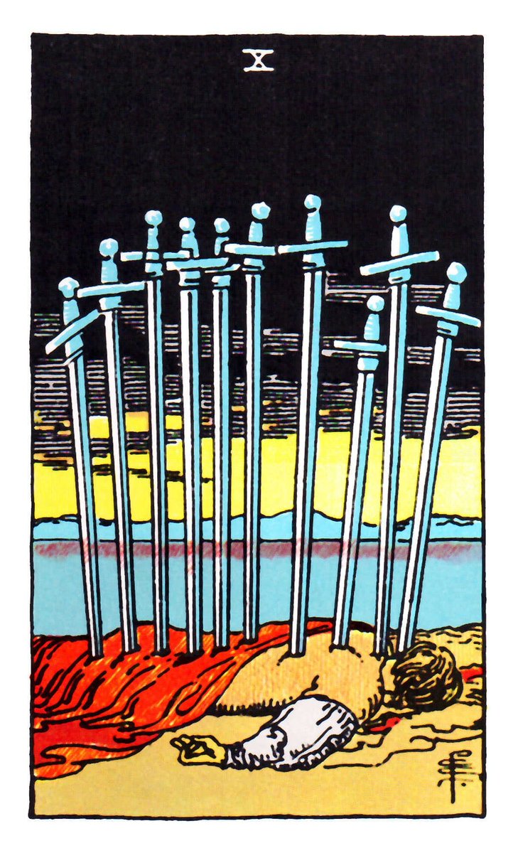 AstroGann33's tweet photo. #Fullmoon #Gemini #Decans #tarot #astrology
Difficult and Heavy
Are you overloaded with work and commitments?
This full moon is one of cutting ties and reassessing your work load.
Decans 9 Sun (Ruin) and 27 Saturn(Oppression).
10Swords: Ruin ruled by the SUN.
Themes of betrayal, loss, defeat, crisis, surrender, release after suffering, cutting the ties and a dramatic closure. This tarot card represents burdens, responsibilities and hard work.
10 wands: Oppression ruled by Saturn.
Burdens, responsibility, heavy overload, stress, obligation, carrying the weight of the world. This card often highlights the struggles and rewards of taking on too much and serves as a reminder to reassess priorities and ask for support if needed.
Learn more in my book
The Astrological Decans, Tarot and Stock Market Cycles👇
https://t.co/RTlSMZlvUZ